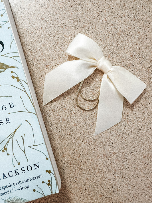 satin bow bookmarks