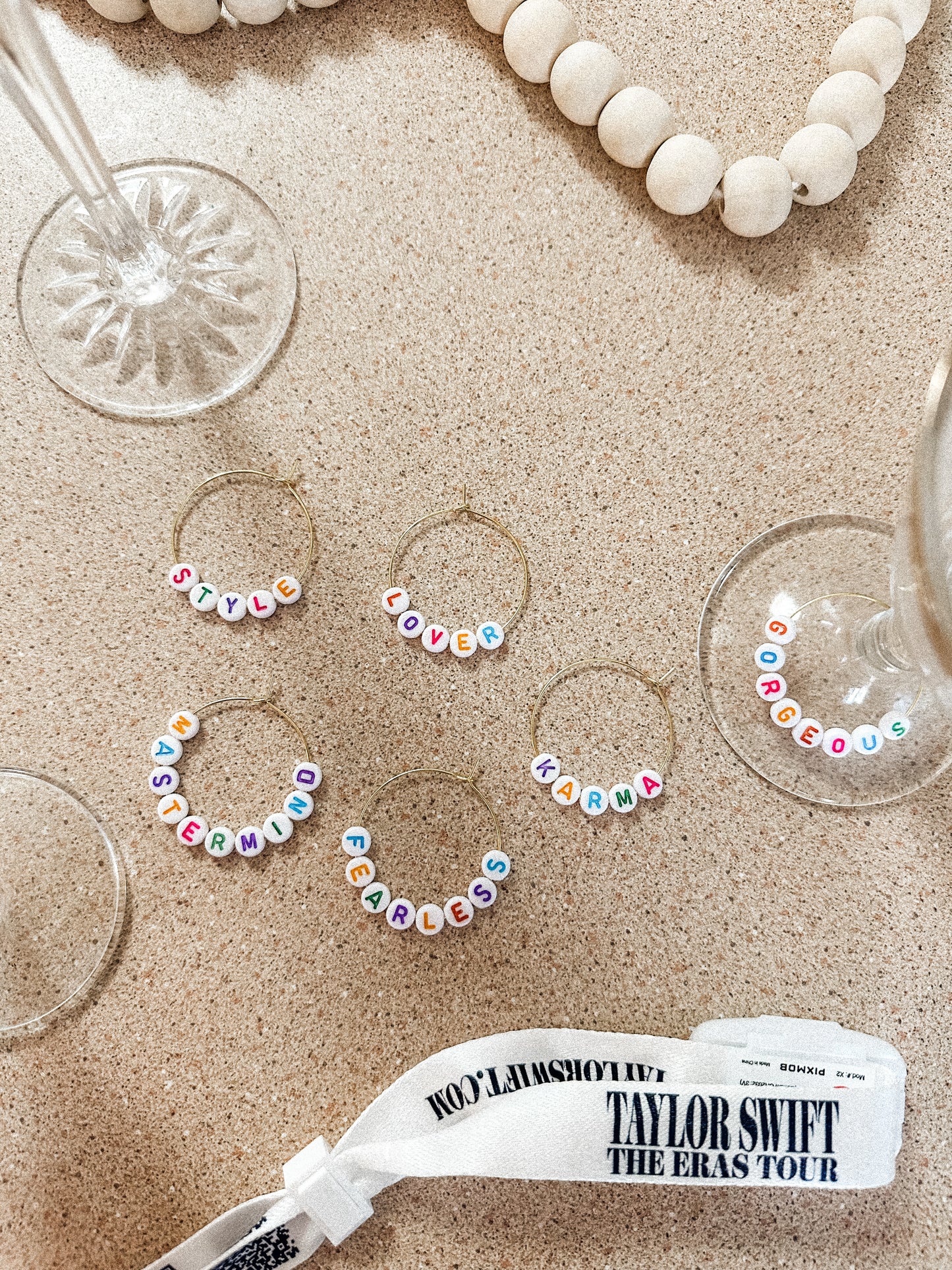 taylor swift wine charms