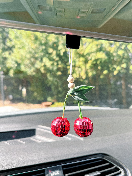 cherries rearview car charms