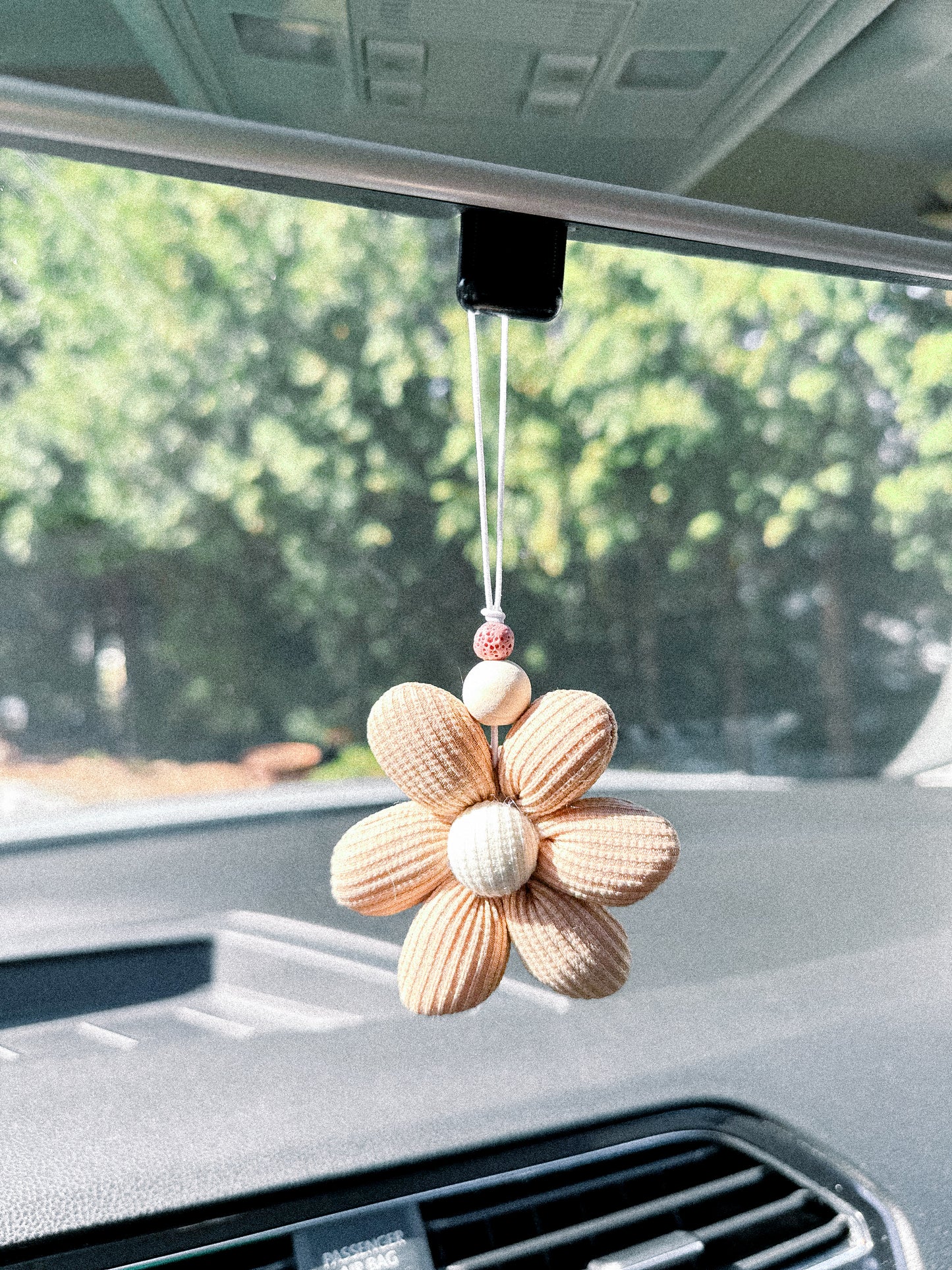 flower rearview car charms