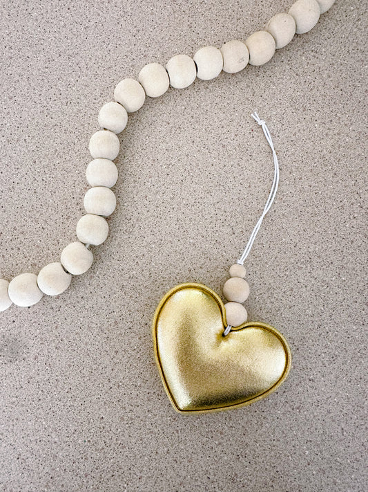 puffy heart rearview car charms