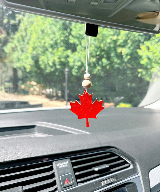 oh canada rearview car charm