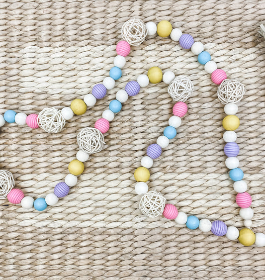 pastel easter beaded garland