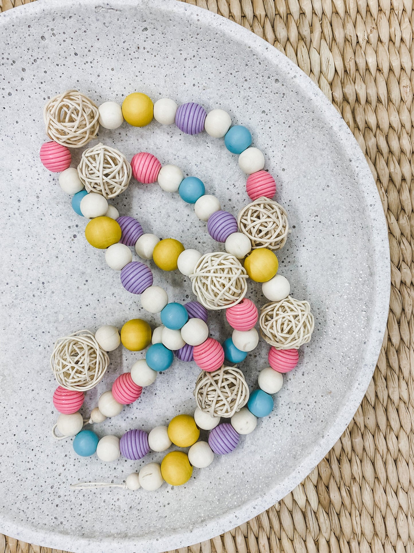 pastel easter beaded garland